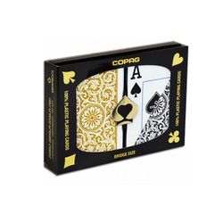 GamesDealer / Карты "Copag Poker Size Jumbo 1546 Double Deck (Black, Gold)"