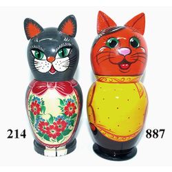 Вятский сувенир / Painted souvenir "Cat"