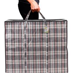 ЛЮБАША / Household bag-trunk, polypropylene, 60x50x30 cm, 90 liters, black-red, 150 g / m2