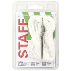 STAFF / Set for sewing documents (needle 80 mm, needle 58 mm, thread 30 m), in blister