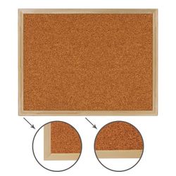 Cork board for announcements (45x60 cm), wooden frame, BRAUBERG