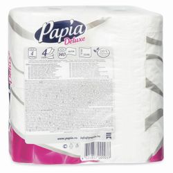 PAPIA / Toilet paper DELUXE white, 4-ply (4x16 m), solder 4 pcs.
