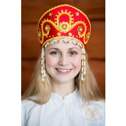 Русский народный костюм  / Kokoshnik "Alina", 11 cm