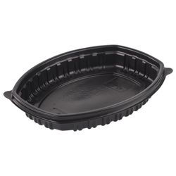 STIROLPLAST / Disposable lunch boxes 1 section, SET 70 pcs., WITHOUT COVERS, 257x202x37 mm, PP, cover 605093