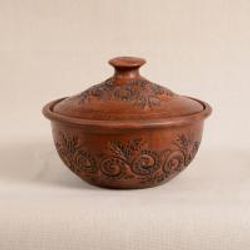Bowl number 3 with decor and lid.