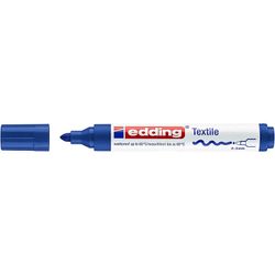 EDDING / Edding/Stoffmarker, Pigmenttinte, Rundspitze, 2-3 mm, waschbar bis 60°C Blau