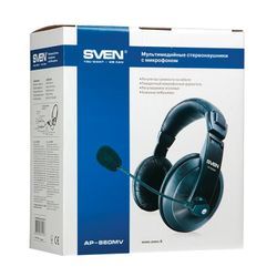 SVEN / Mikrofonlu kulaklıklar (kulaklık) AP-860MV, kablolu, 2 m, kafa bantlı, siyah
