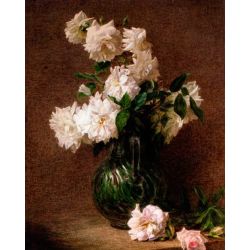 Опт-картина / Painting by numbers 40x50 White roses
