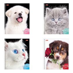 HATBER / Notebook А5, 80 sh., Comb, cage, cardboard cover, "FLUFFY MUZZ" / 8 pcs.