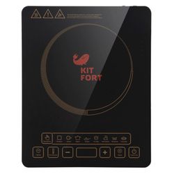 Tile electric induction KITFORT TT-116, 1600 W, 1 ring, 8 modes, 8 programs, touch control, black