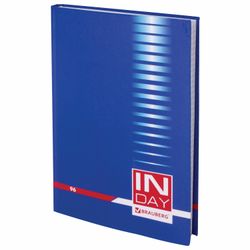 BRAUBERG / Notebook "INDAY blue", 96 sheets A5 (135x206 mm), hardcover, laminated cover, cage