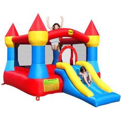 AviraKids / Inflatable trampoline with a slide "Super jump N"