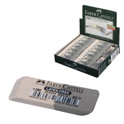 Eraser FABER-CASTELL "Latex-Free", 50x16x7 mm, gray-white, rectangular, beveled edges, synthetic rubber