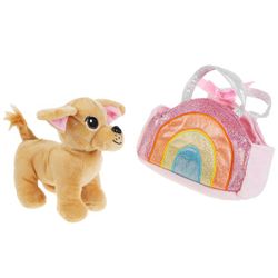 Мой питомец / Peluche "Cane in una borsa arcobaleno con applique"
