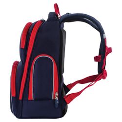 Backpack BRAUBERG CLASSIC, light frame, premium material, Lion, blue, 37x32x21 cm