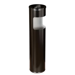 Ballot box, metal with ashtray, 600x150 mm, 10 liters, black