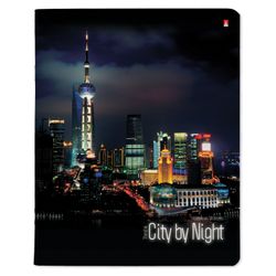 Альт / Cuaderno A5 48 a. soporte, jaula, barniz brillante, "Ciudades nocturnas" / 10 uds.