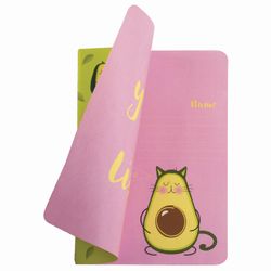 BRAUBERG / Notebook 40 l. checkered cover SoftTouch, beige paper 70 g / m2, stitching, А5 (147х210 mm), CUTE AVOCADO / 10 pcs.
