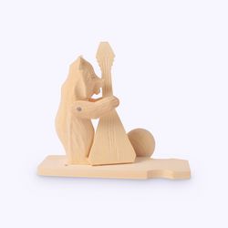 Богородская игрушка / Wooden souvenir "Bear with balalaika"