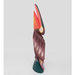 Decor and Gift / Wooden figurine "Pink Pelican" 80 cm