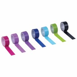 ОСТРОВ СОКРОВИЩ / "INTENSIVE" WASHI-tape for decoration, 7 cold colors, 15 mm х 3 m, rice paper