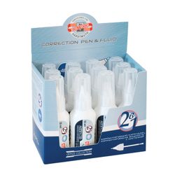 Pen-concealer + correction fluid KOH-I-NOOR, 12 ml, 2 in 1: metal tip + brush