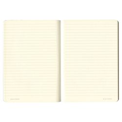 BRUNO VISCONTI / Notebook EURO A5 40 l. costura, linha, "Soft Touch", papel alumínio, papel bege 70 g / m / 10 unid.