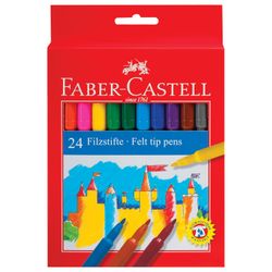 Markers FABER-CASTELL, 24 colors, washable, cardboard packaging, Euro slot