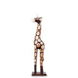 Decor and Gift / Wooden figurine "Giraffe" 40 cm golden