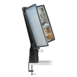 BRAUBERG / Desktop demosystem for 10 panels, with a clamp, with 10 gray panels A4