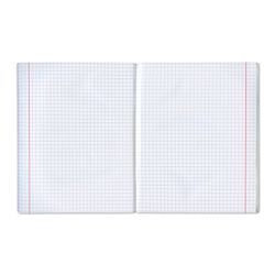 STAFF / Notebook bumvinyl, A5, 96 l., Staple, offset No. 1, cage, with borders, BLUE / 10 pcs.