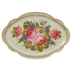 Жостово / Articulated Zhostovo tray 32x22 cm