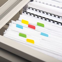 Bookmarks highlighters sheets of adhesive plastic BRAUBERG, 38х25 mm 4 colours x 20 sheets