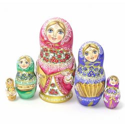 Фабрика Матрешек / Matryoshka Factory / Luda Matryoshka with balalaika, red, 5 m 17 cm