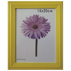 Premium frame-15x20 cm, wood, baguette 26 mm, "Linda", yellow, stand