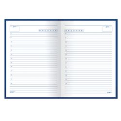 Diary of an undated A5 (145x215 mm) STAFF, solid laminated cover, 128 sheets, blue