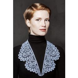 Снежинка / Snowflake / Lace collar with curls with leaves