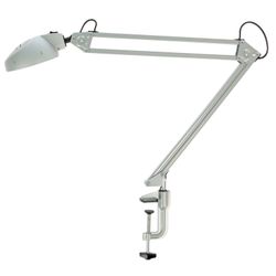 TransVit / Table lamp "Vega S16", on a clamp, LED, 6.5 W, silver, height 70 cm