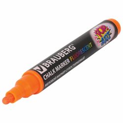 Pennarello a gesso BRAUBERG "POP-ART", cancellabile a secco, per superfici lisce, 5 mm, ARANCIO