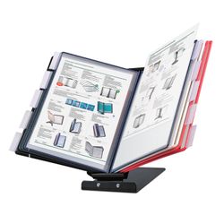 BRAUBERG / Demonstration system "SOLID" table / wall metal with 10 color panels A4, black