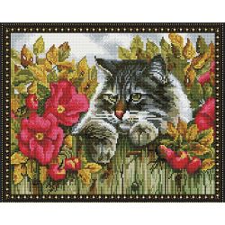 Опт-картина / Diamantmosaik 40x50, runde Strasssteine Schrecklicher Beobachter