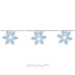 Kaemingk / LED string Snowflake 4.6 m, 24 cold white LED lamps, transparent PVC, controller, IP44