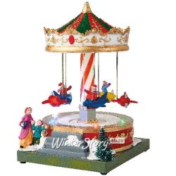 Kaemingk / Luminous composition Christmas Carrusel: Flying Planes 19 * 12 cm, with movement and music, battery operated