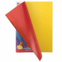 Papel A4 colorido revestido frente e verso (brilhante), 16 folhas de 8 cores, em um grampo, BRAUBERG, 200x280 mm, "Marinho"