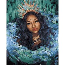 Опт-картина / Malen nach Zahlen 40x50 GX 29574 Dunkelhäutige Prinzessin