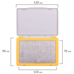 Stamp pad BRAUBERG, 120х90 mm (working surface 110х70 mm), unpainted