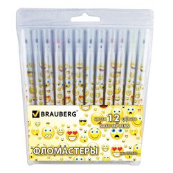 Sharpeners BRAUBERG "Smileys", 12 colours, ventilated cap, body with printing, plastic packaging, extended life