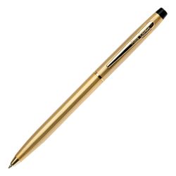 Gift ball pen Pierre Cardin "Gamme", brass case, Golden details, blue