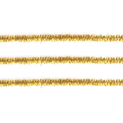 Fio chenille para criatividade "Brilhante", ouro, 30 unid., 0,6x30 cm, ILHA DOS TESOUROS