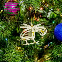 Toy Christmas tree "Helicopter small" 1013 White winter